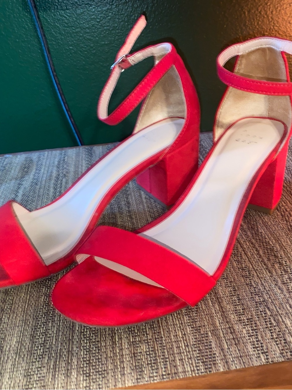 ❤️ A New Day Michaela Heels – Cherry Red Suede | Size 9.5 - Picture 3 of 6